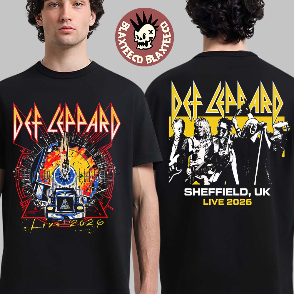 Def Leppard Live 2026 Tour UK And EU Merch Sheffield UK Event T-Shirt
