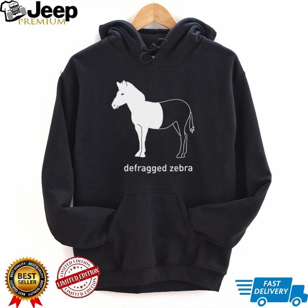Defragged Zebra Funny Computer Science IT Nerd Humor T Shirt