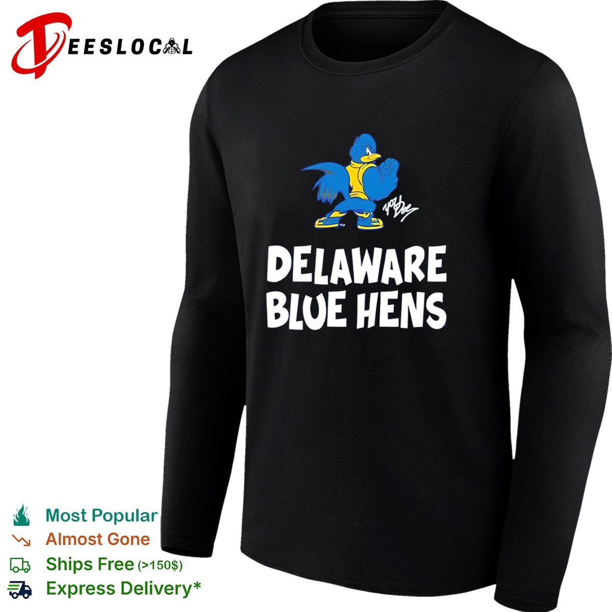 Delaware Blue Hens YoUDee mascot shirt