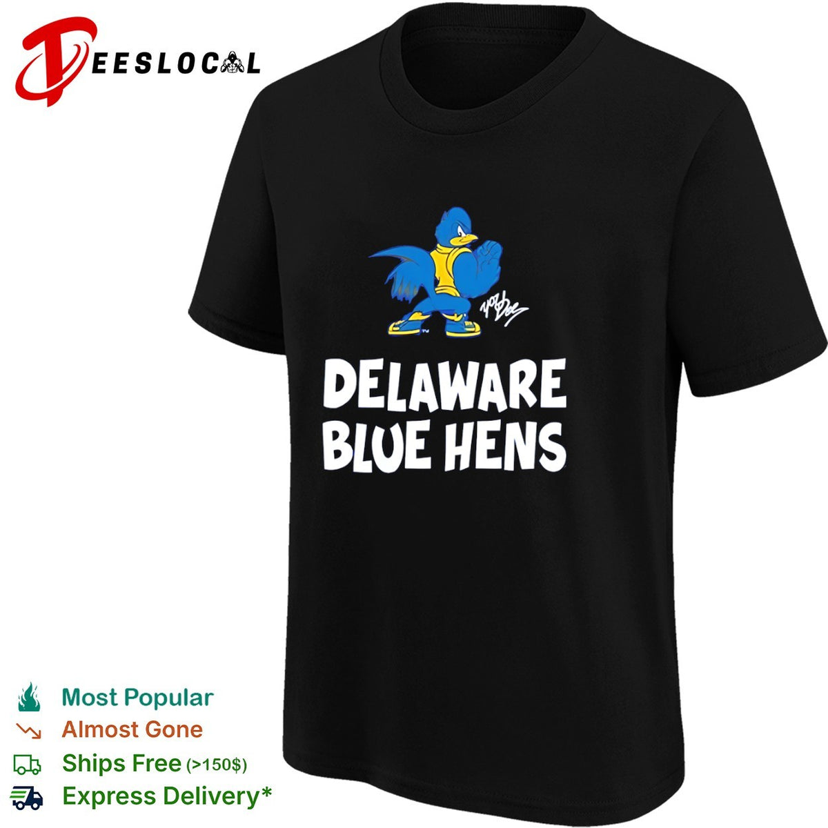 Delaware Blue Hens YoUDee mascot shirt