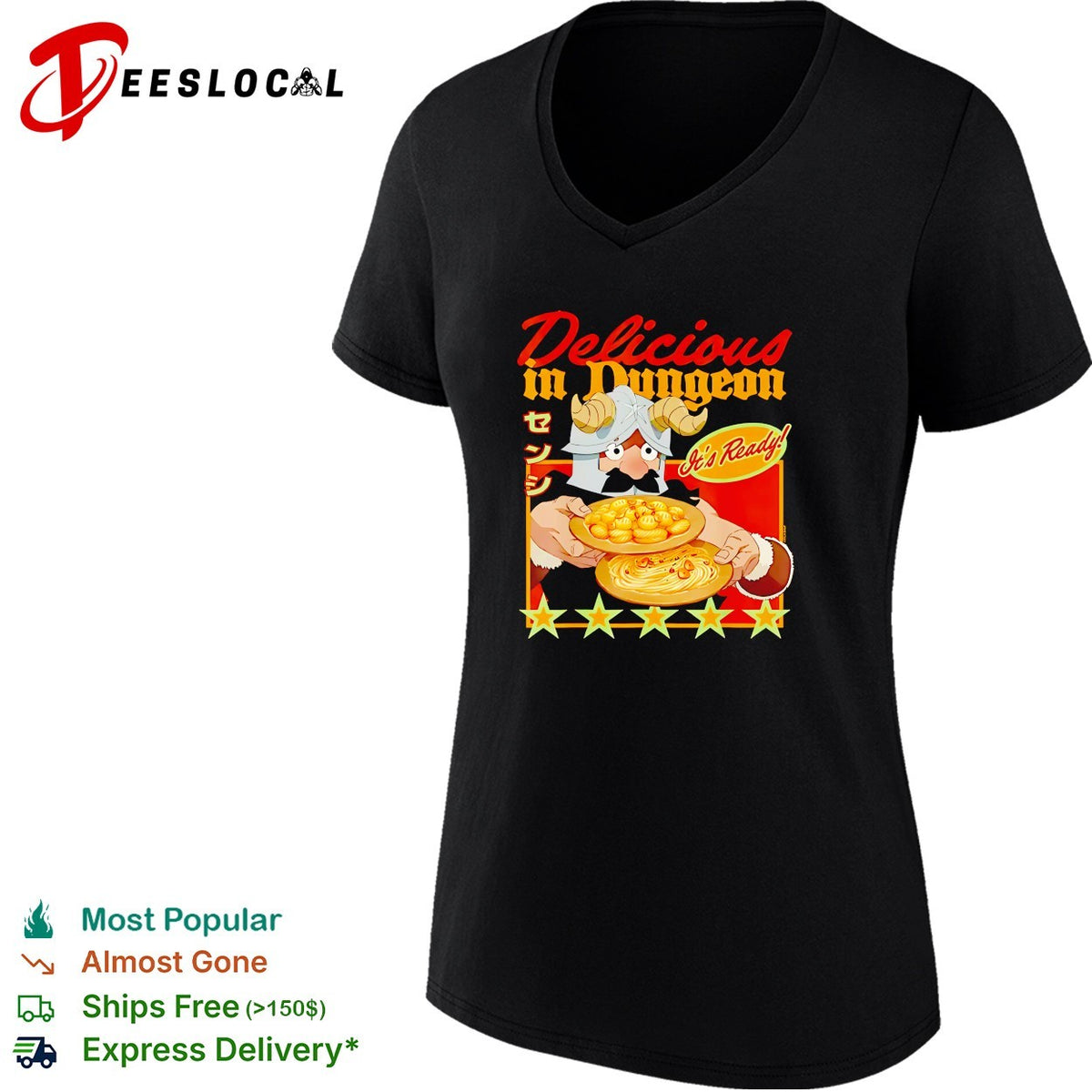 Delicious in Dungeon dwarf chef presenting dish anime fantasy art shirt