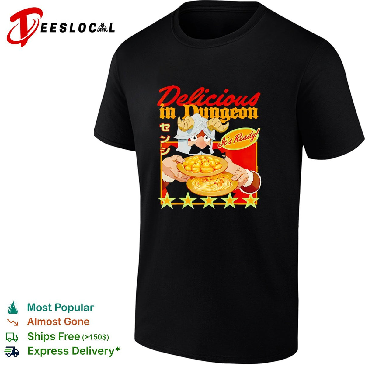 Delicious in Dungeon dwarf chef presenting dish anime fantasy art shirt