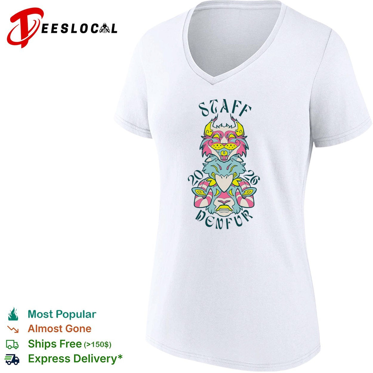 DenFur furry convention staff animal totem 2026 shirt