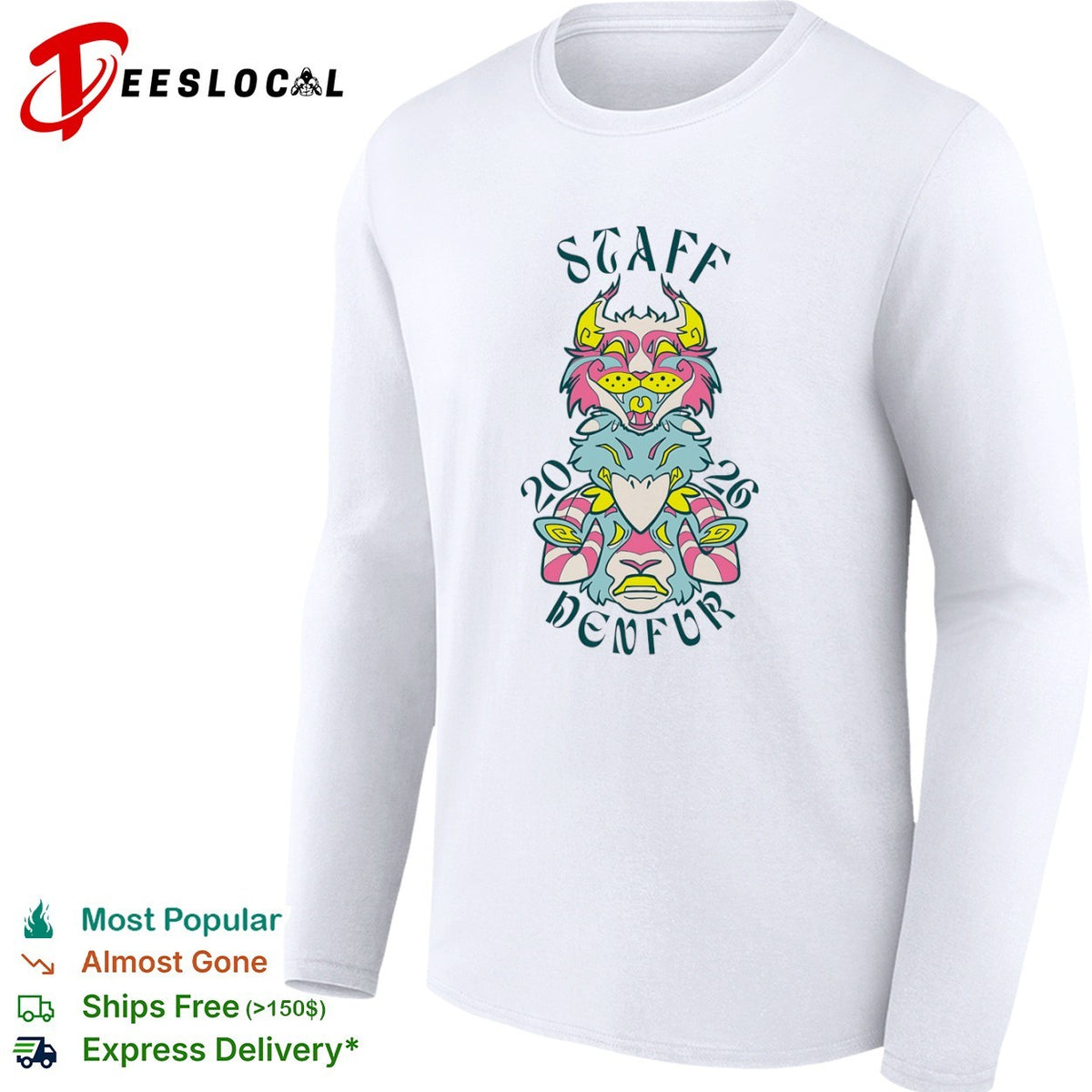 DenFur furry convention staff animal totem 2026 shirt