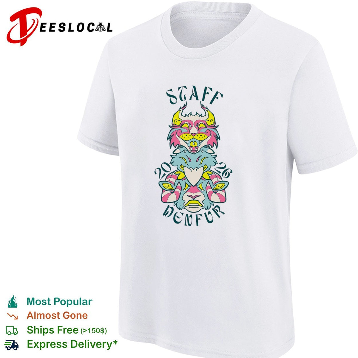 DenFur furry convention staff animal totem 2026 shirt