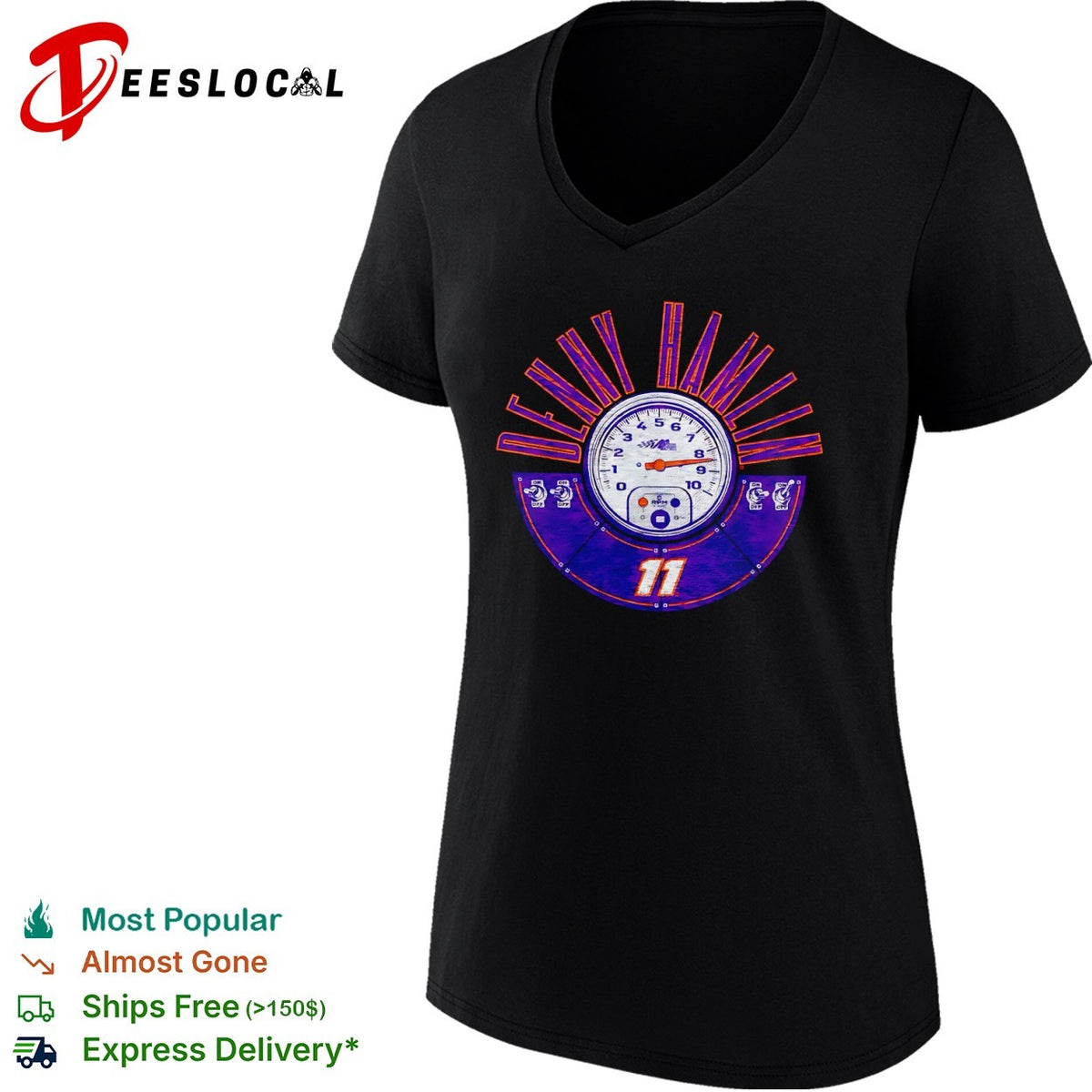 Denny Hamlin 11 Joe Gibbs Racing Nascar Cup Series Tachometer Racing Logo shirt