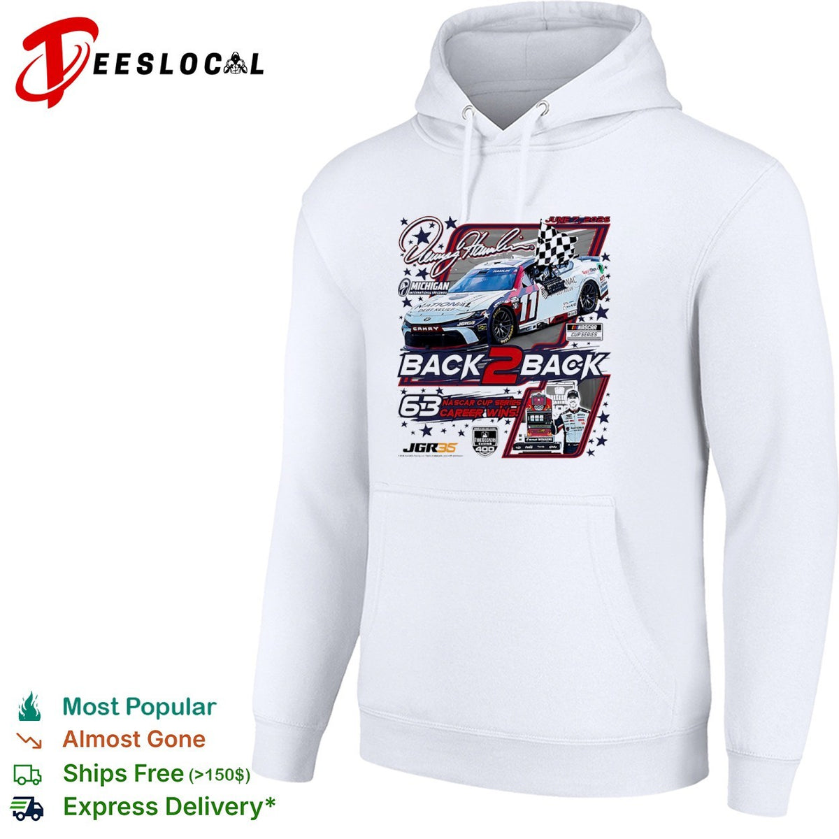Denny Hamlin Joe Gibbs Racing NASCAR Cup Series Michigan International Speedway shirt
