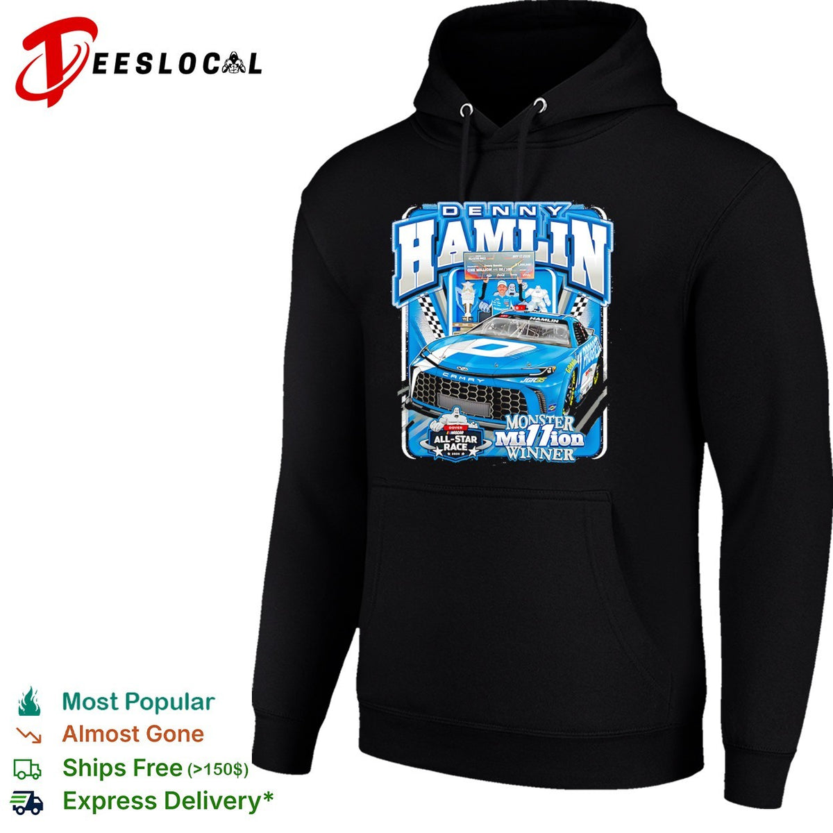 Denny Hamlin Joe Gibbs Racing NASCAR Dover All Star Race 2026 Monster Million shirt