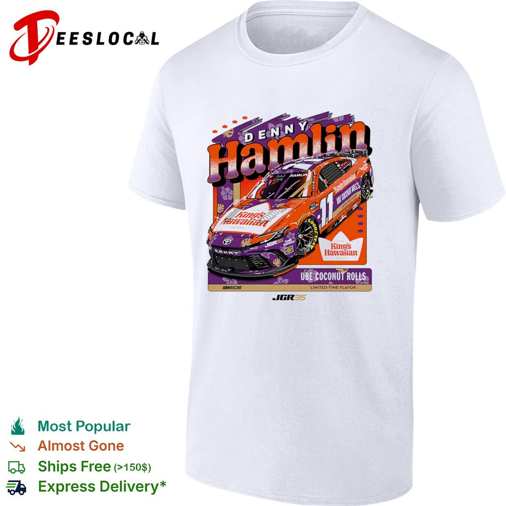 Denny Hamlin Joe Gibbs Racing NASCAR Kings Hawaiian Ube Coconut Rolls shirt