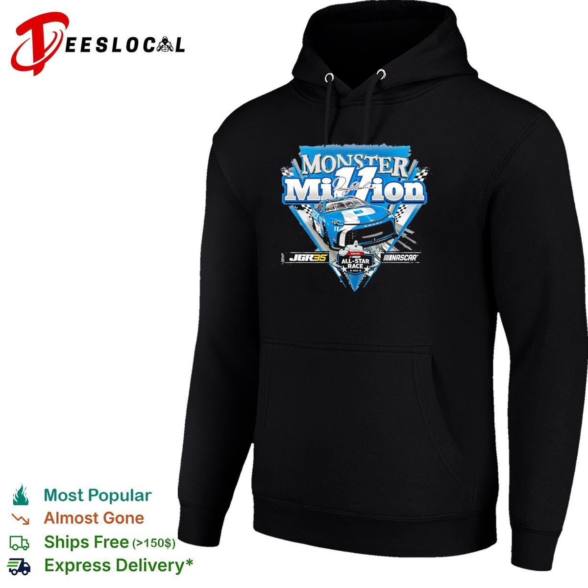 Denny Hamlin Monster Million NASCAR Dover All Star Race 2024 JGR35 Toyota Camry shirt