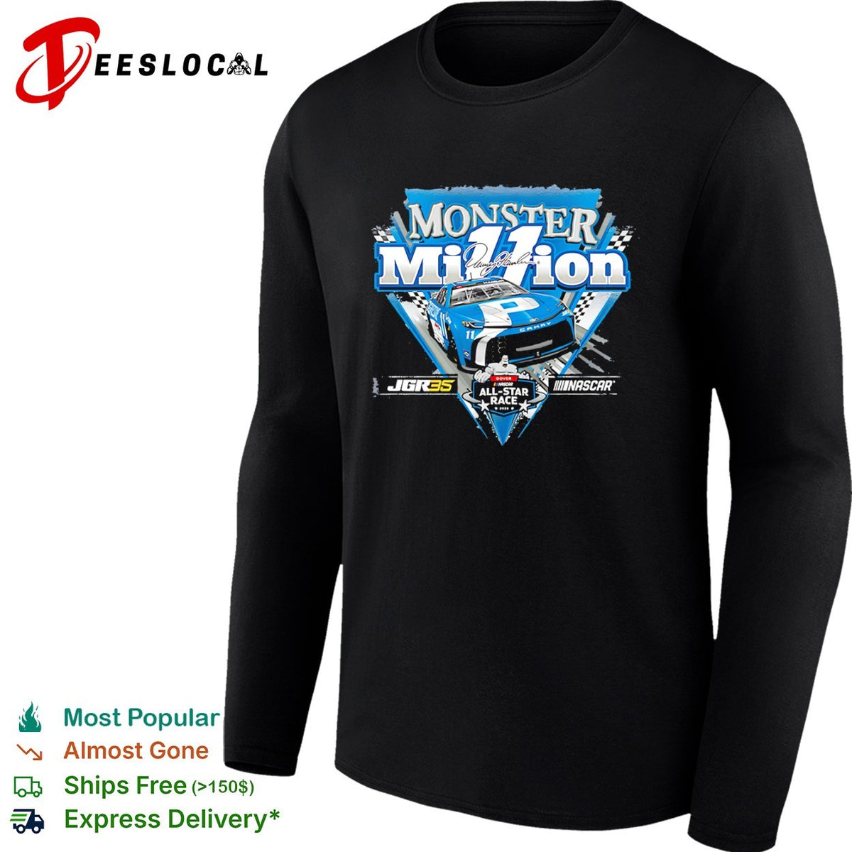 Denny Hamlin Monster Million NASCAR Dover All Star Race 2024 JGR35 Toyota Camry shirt