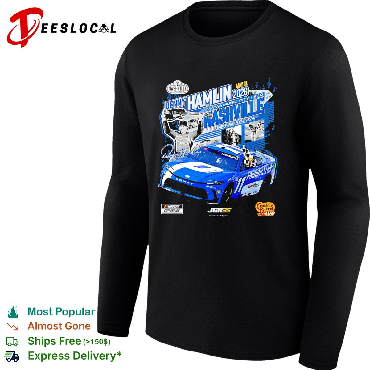 Denny Hamlin Nashville Superspeedway Cracker Barrel 400 NASCAR Cup Series 2026 shirt