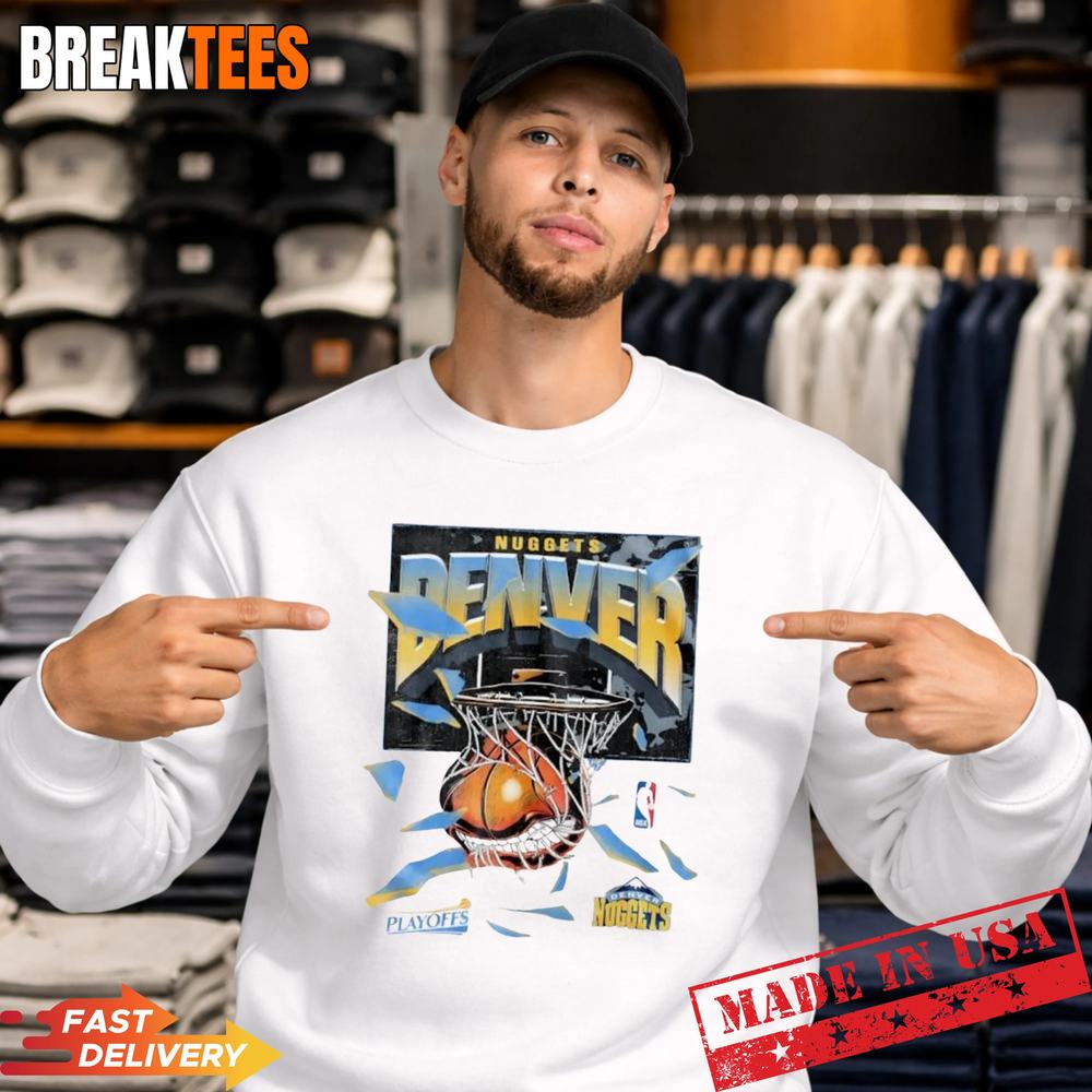 Denver Nuggets NBA playoff 2008 shattered backboard vintage t-shirt