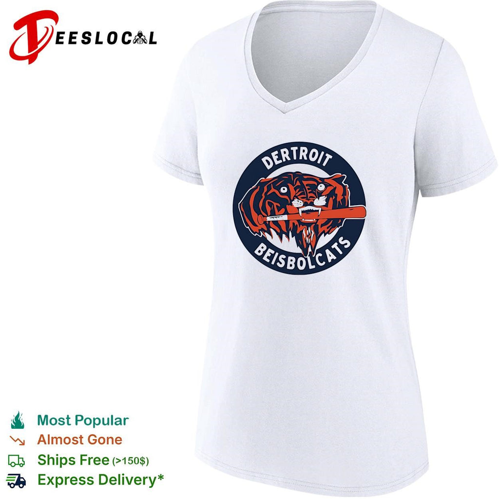 Dertroit Beisbolcats Detroit Tigers baseball parody funny shirt