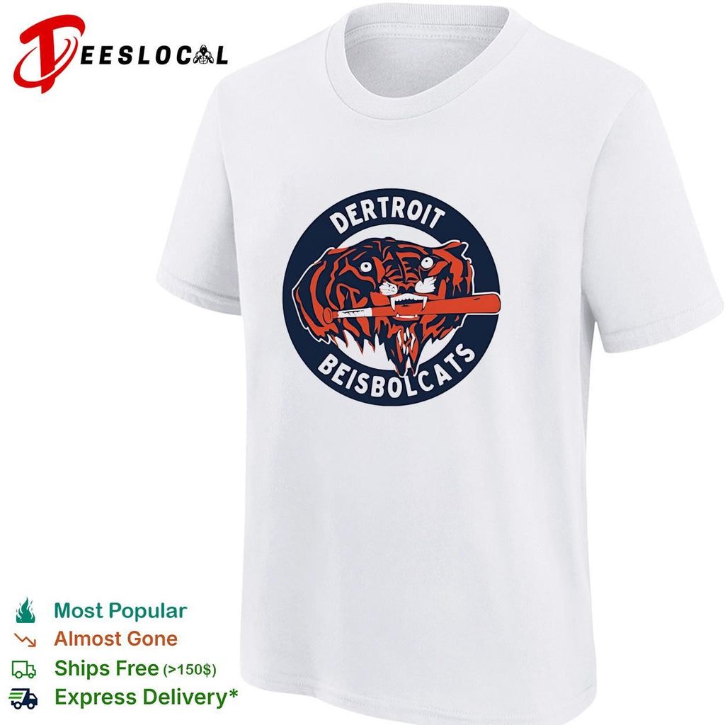 Dertroit Beisbolcats Detroit Tigers baseball parody funny shirt