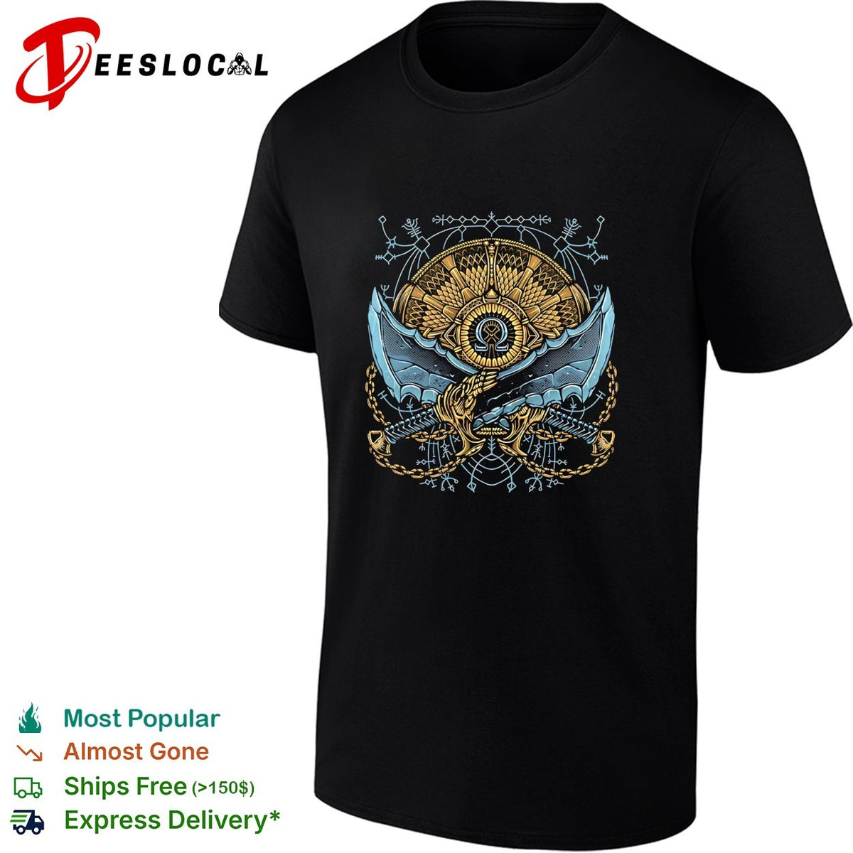 Destiny of the God God of War featuring the Blades of Chaos shirt