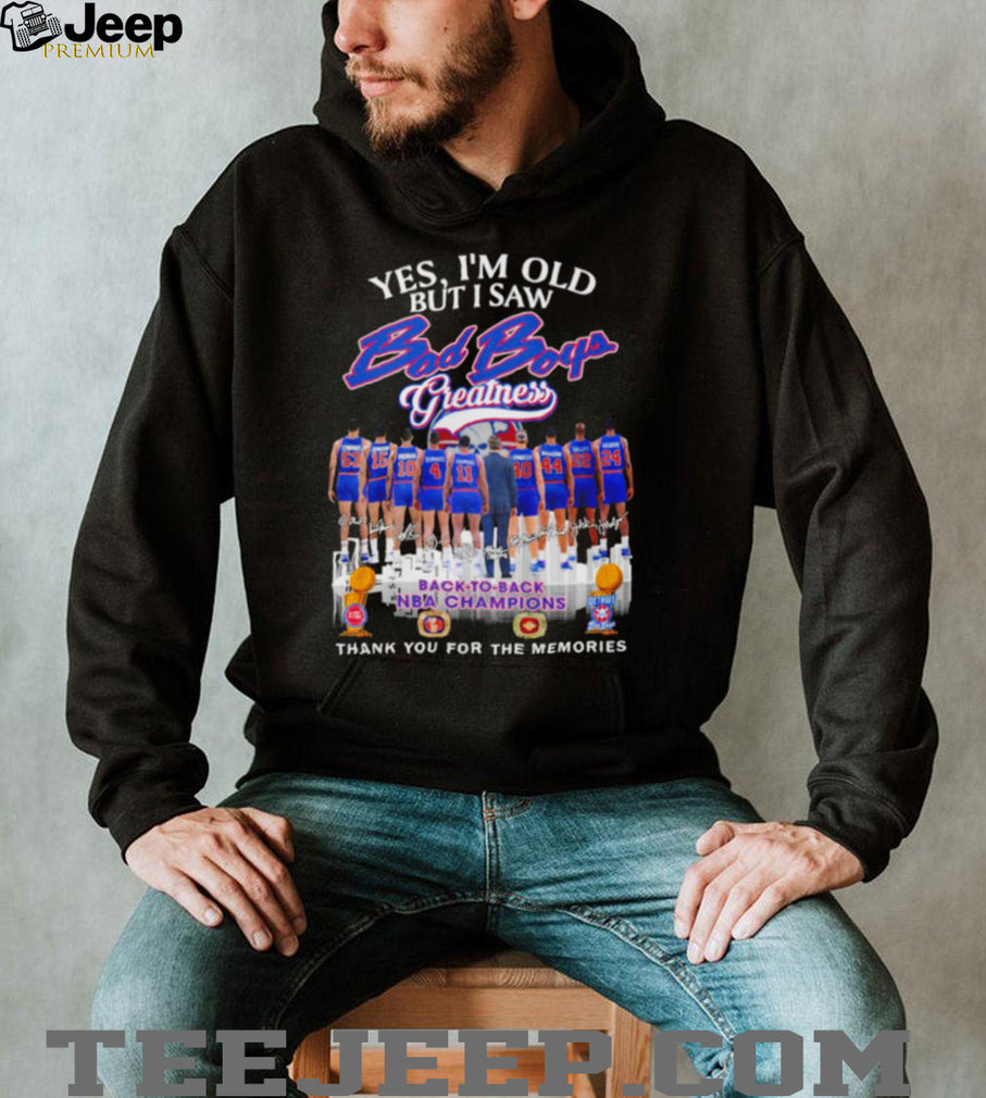 Detroit Bad Boys Greatness T Shirt NBA Back To Back Champions Retro Basketball Fan Apparel