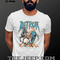 Detroit Dead Threads Basketball Skeleton Horse Vintage Graphic T Shirt