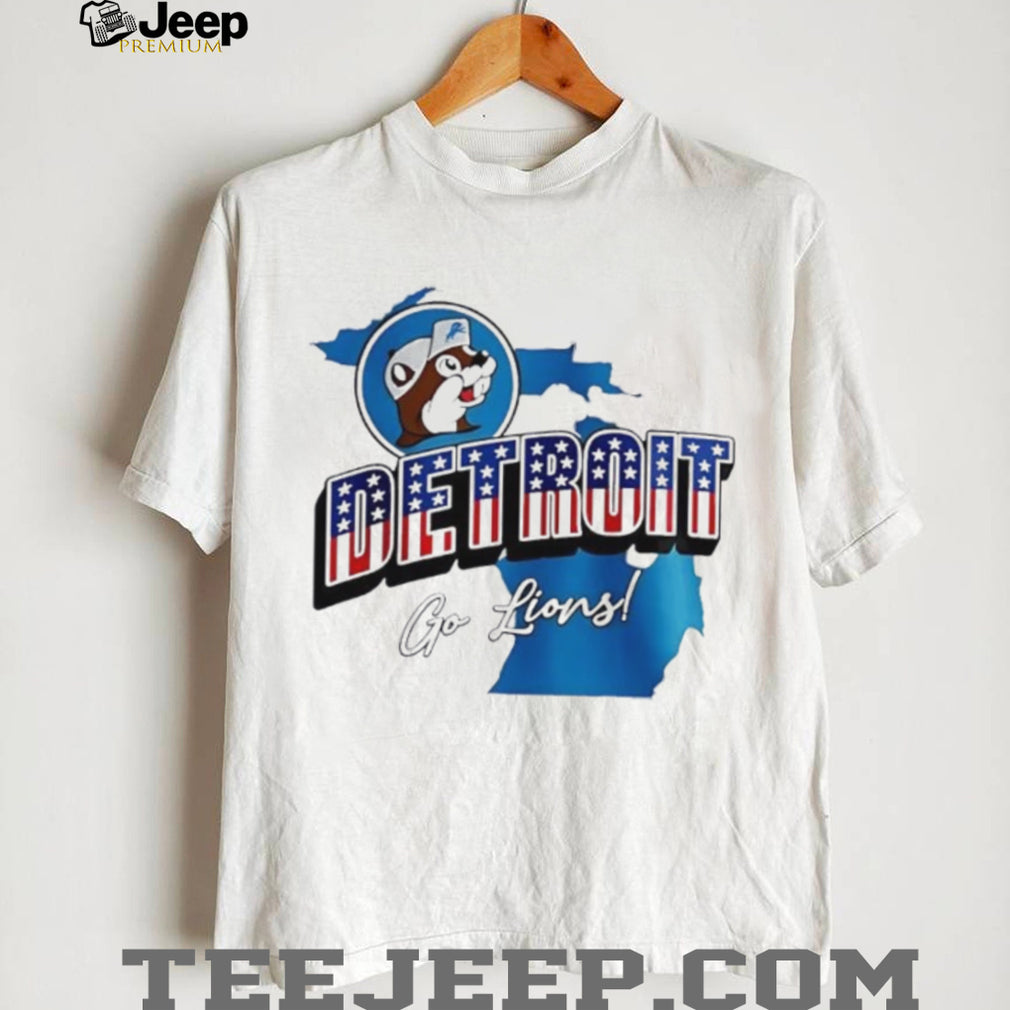 Detroit Football Mascot State Map Graphic T Shirt
