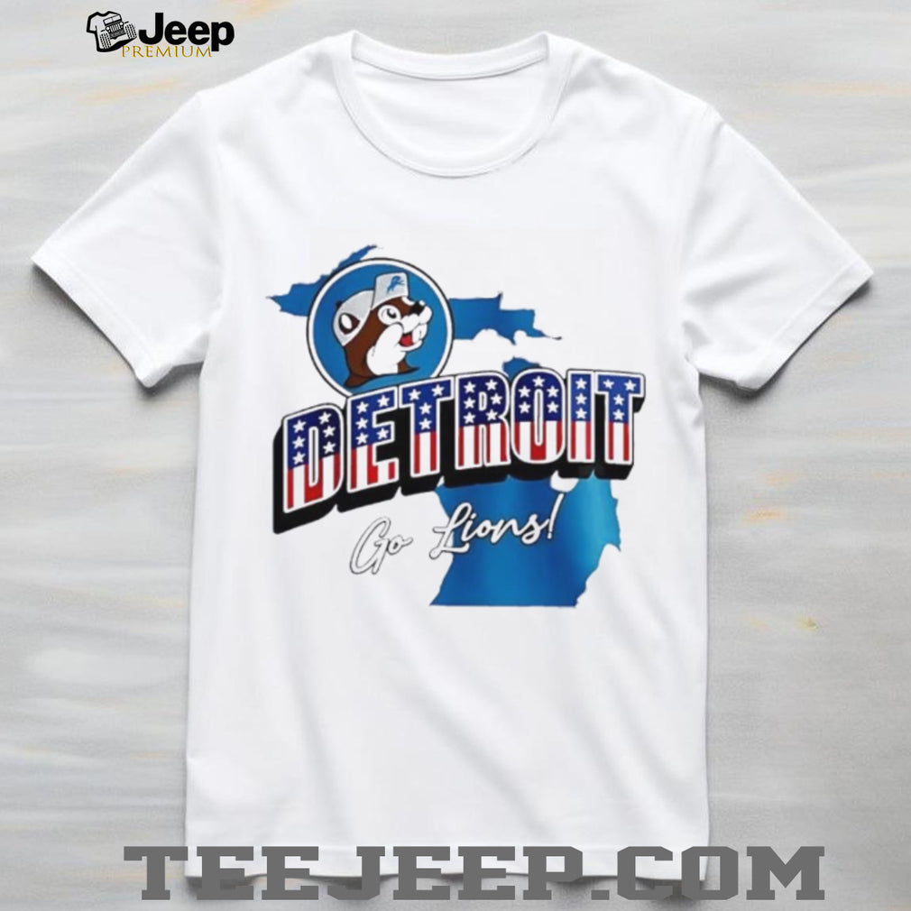 Detroit Football Mascot State Map Graphic T Shirt
