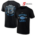 Detroit Lions law enforcement tribute protect and serve logo shirt