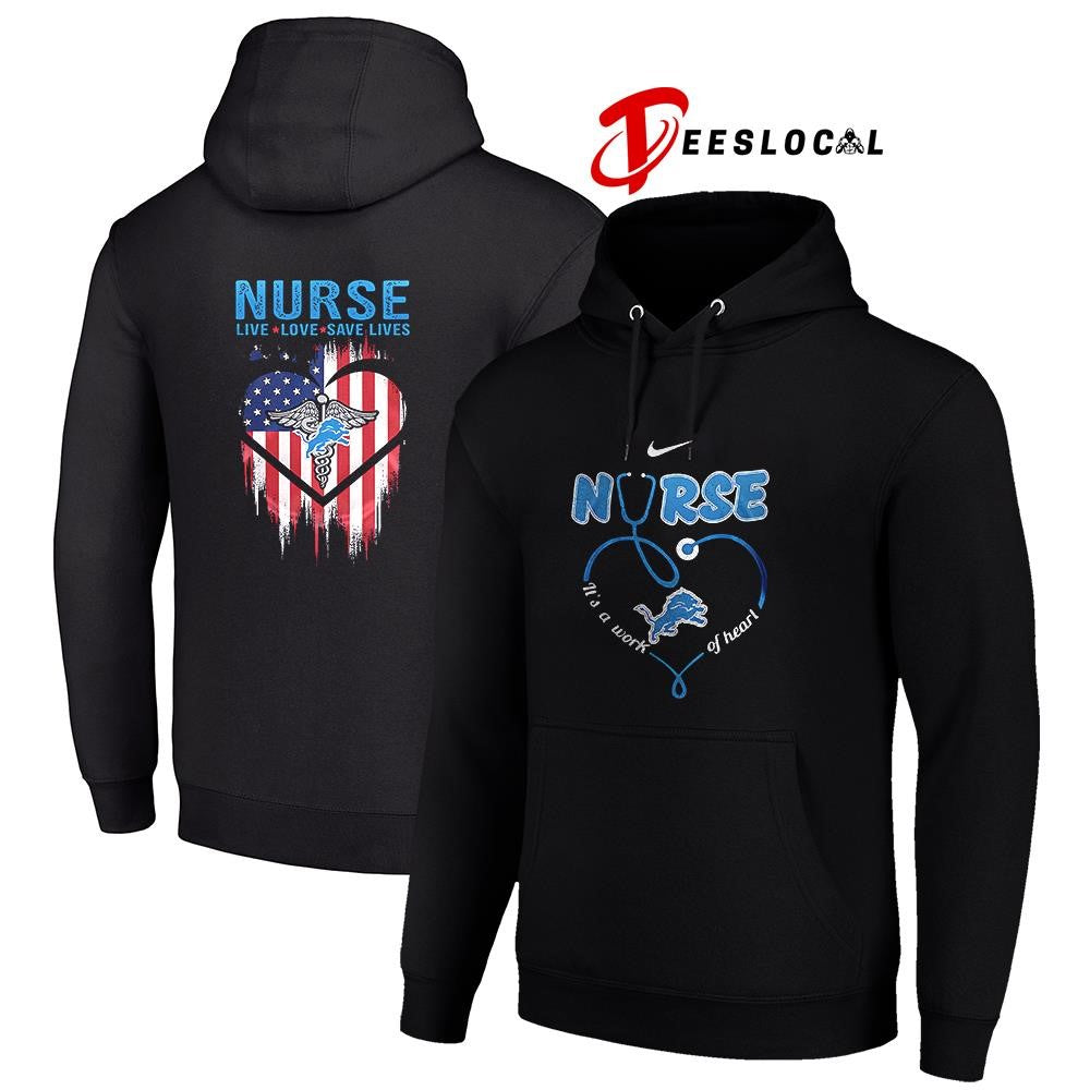 Detroit Lions x Army nurse it’s a work of heart shirt