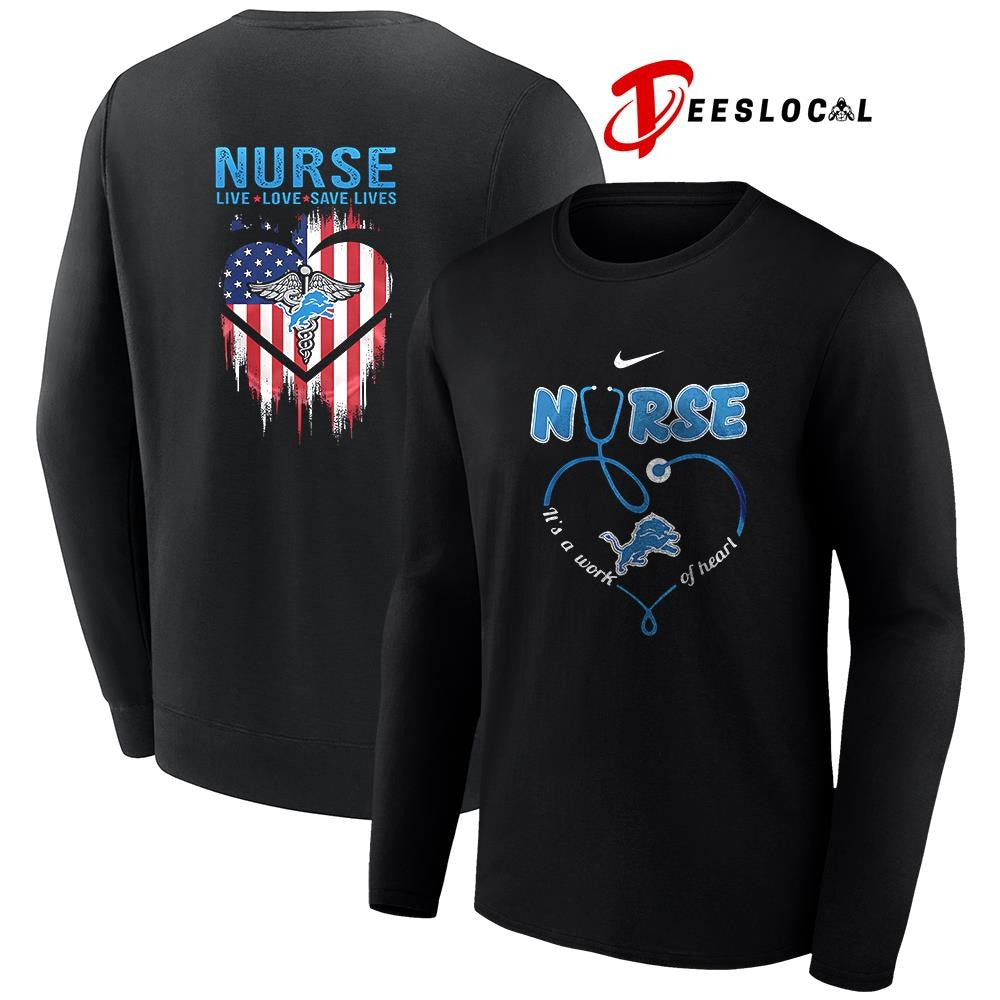 Detroit Lions x Army nurse it’s a work of heart shirt