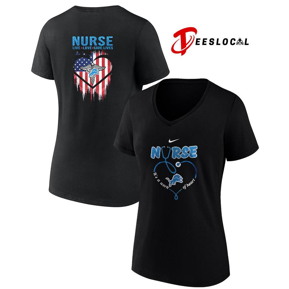 Detroit Lions x Army nurse it’s a work of heart shirt
