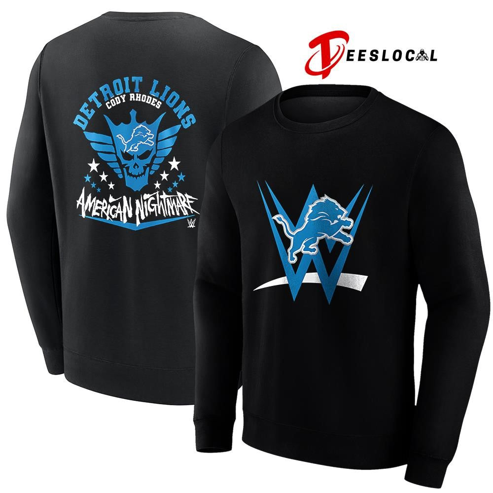 Detroit Lions x Cody Rhones American nightmare logo shirt