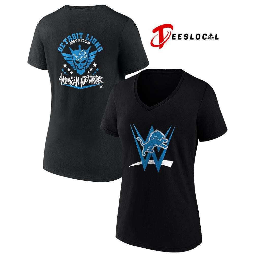 Detroit Lions x Cody Rhones American nightmare logo shirt