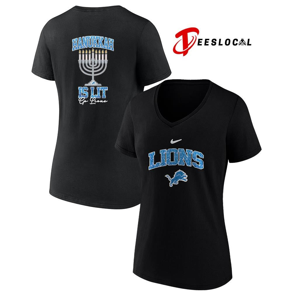 Detroit Lions x Happy Hanukkah is lit shirt