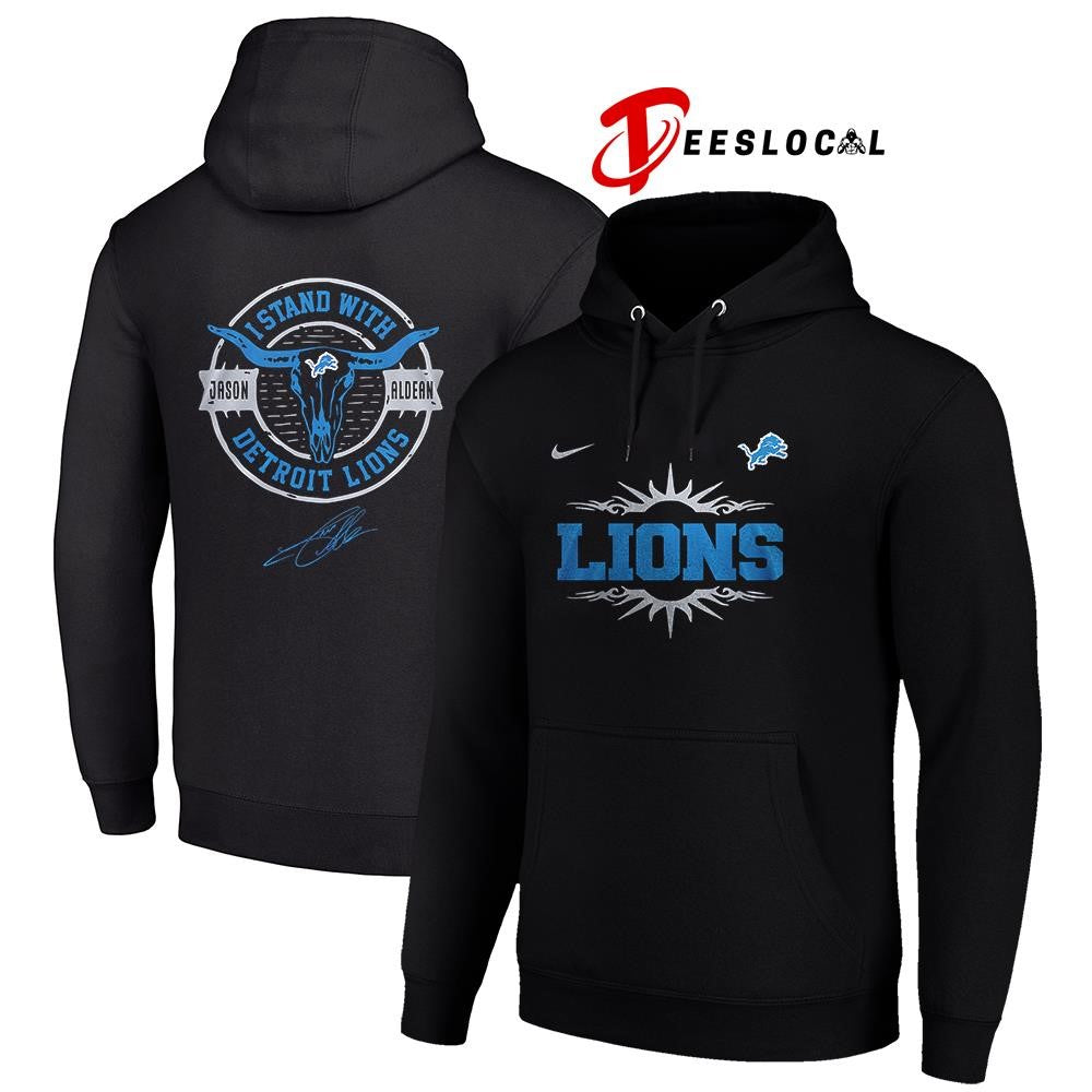 Detroit Lions x Jason Aldean I stand signature logo shirt