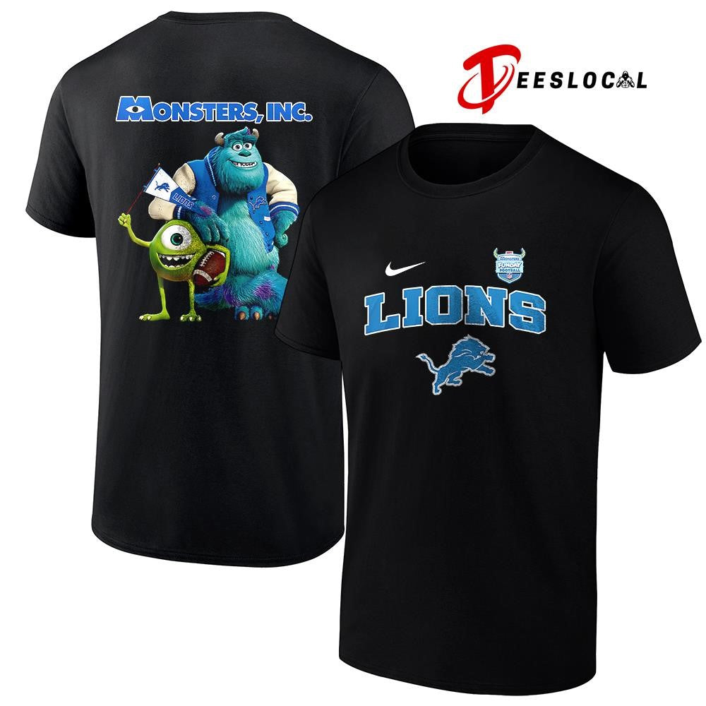 Detroit Lions x Monster Inc Funday cartoon shirt