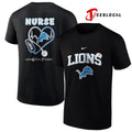 Detroit Lions x Nurse care love inspire logo shirt