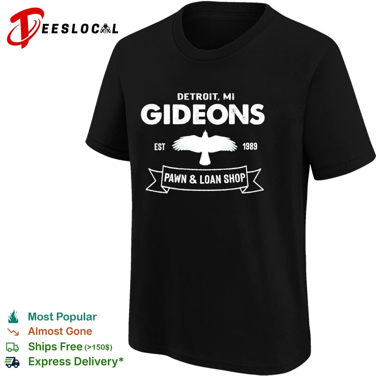 Detroit MI Gideons Pawn and Loan Shop est 1989 eagle shirt