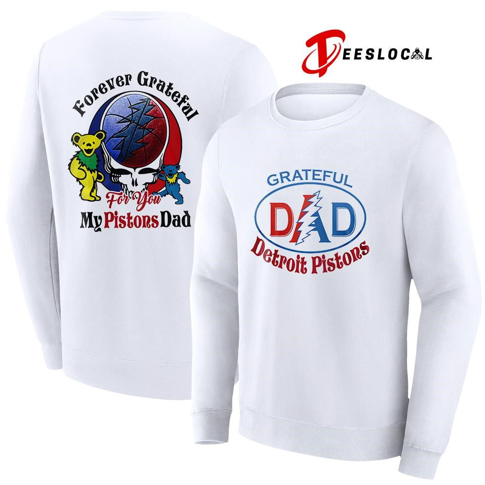 Detroit Pistons x Grateful Dead Father Day forever Grateful logo shirt