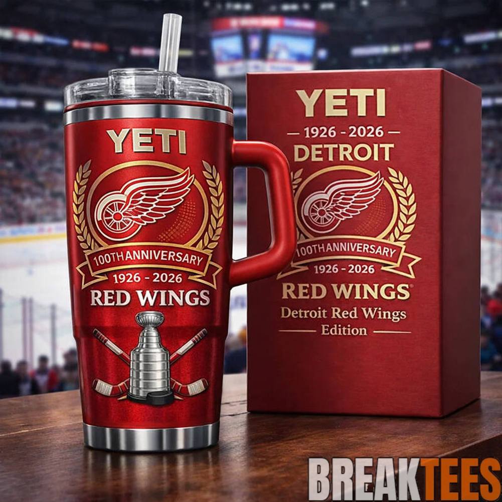 Detroit Red Wings 100th Anniversary Stanley YETI Tumbler