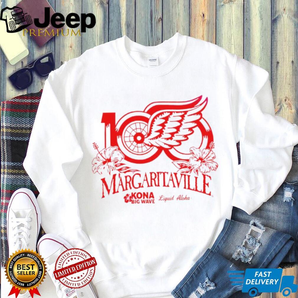 Detroit Red Wings x Margaritaville Kona Big Wave Liquid Aloha Shirt