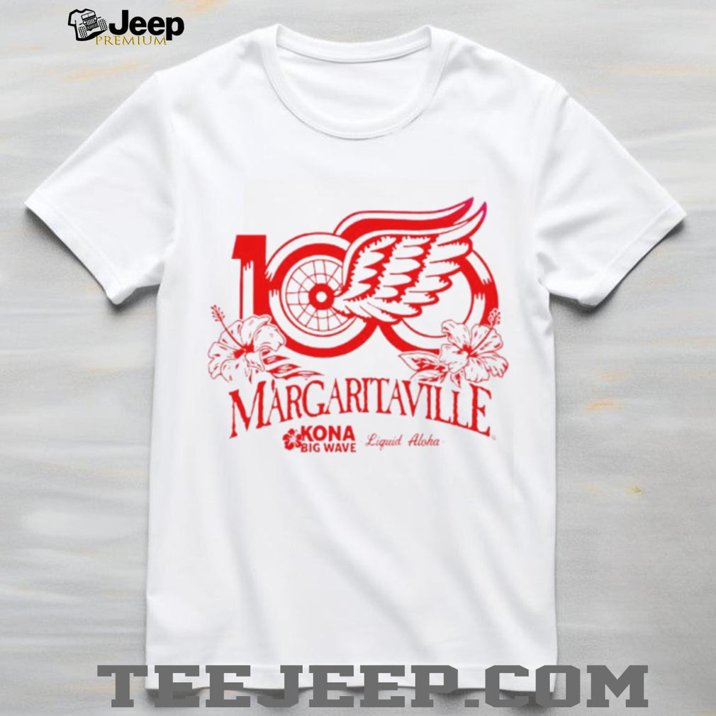 Detroit Red Wings x Margaritaville Kona Big Wave Liquid Aloha Shirt