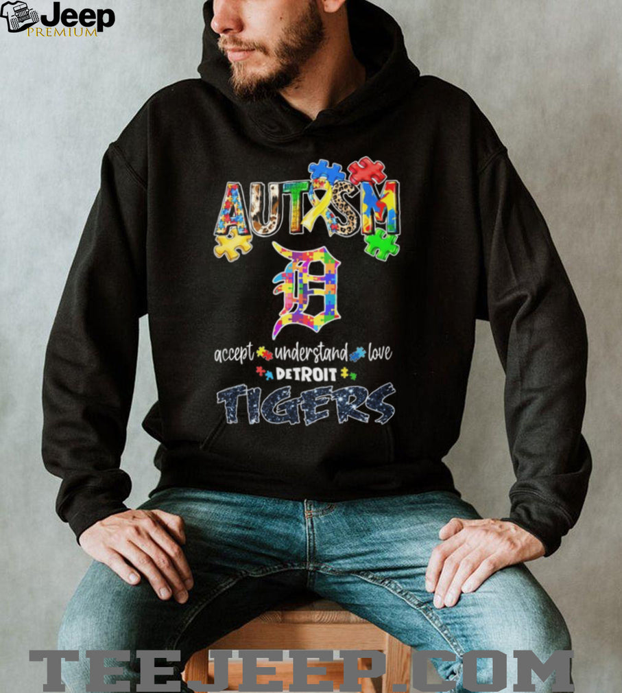 Detroit Tigers Autism Awareness Accept Understand Love Baseball T Shirt