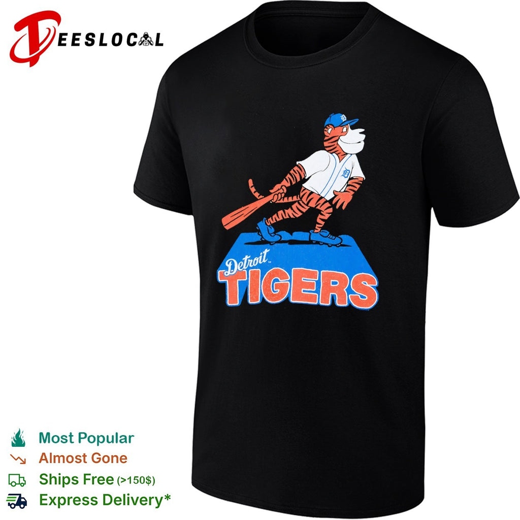 Detroit Tigers Mascot Logo Baseball Sport MLB League Shirt