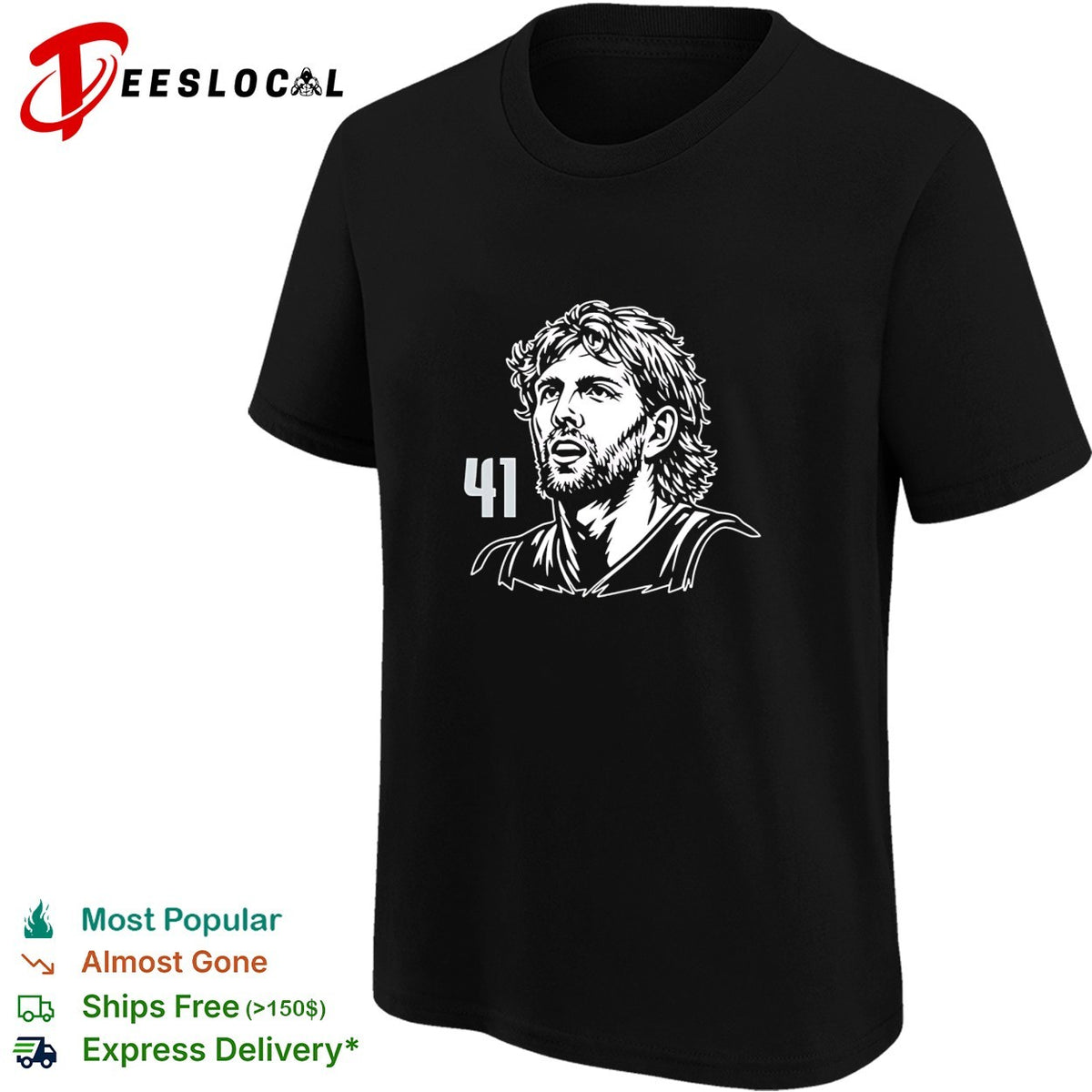 Dirk Nowitzki 41 Dallas Mavericks NBA Hall of Famer shirt