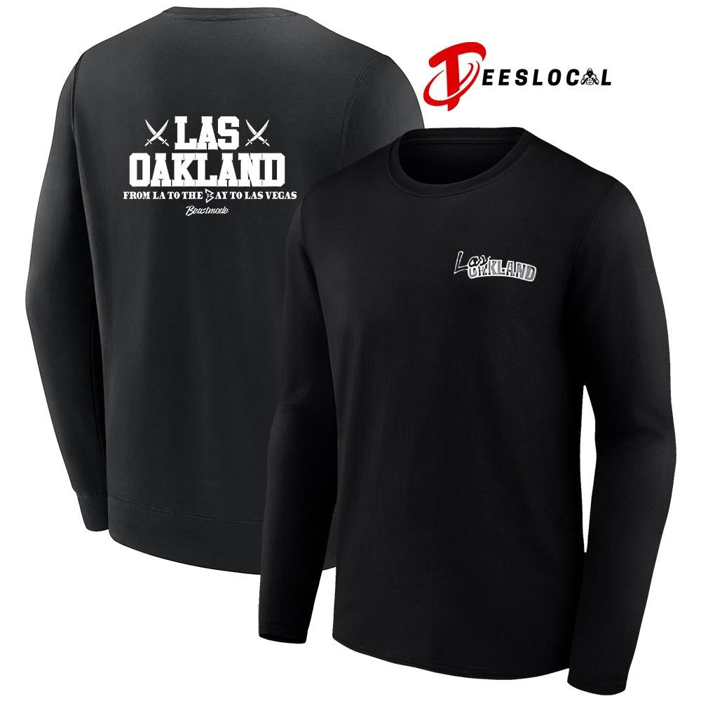 Do2muchent x Las Oakland from LA to the Bay to Las Vegas Beastmode graphic shirt