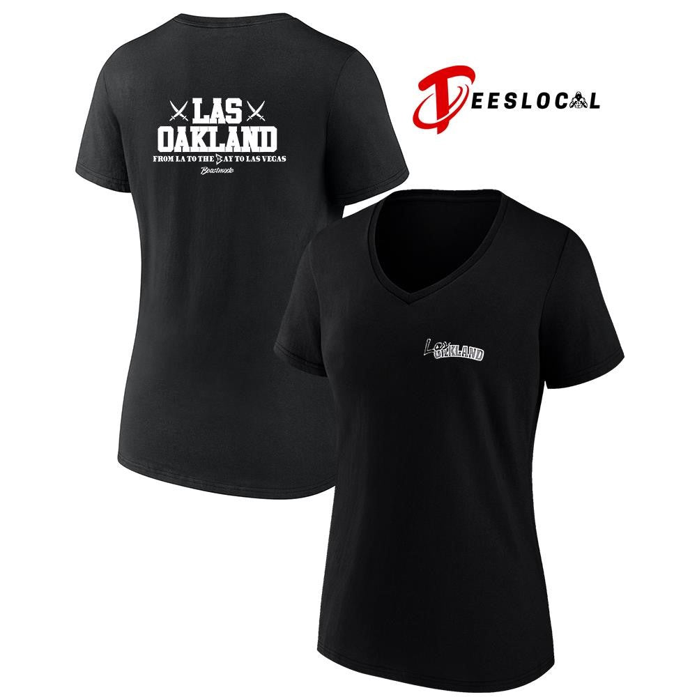 Do2muchent x Las Oakland from LA to the Bay to Las Vegas Beastmode graphic shirt