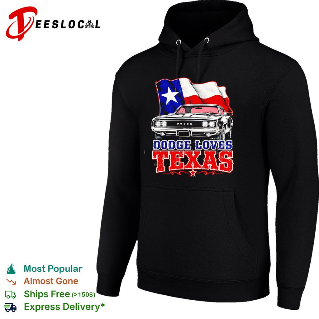 Dodge Loves Texas 1969 Charger Muscle Car Lone Star State Americana shirt