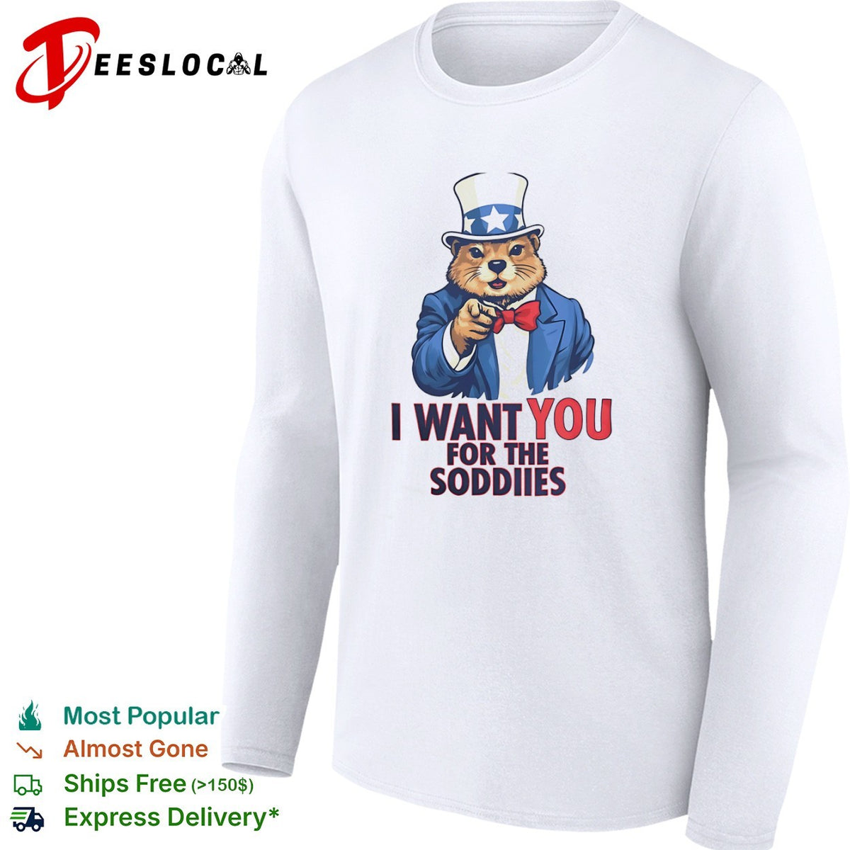 Dog Uncle Sam I want you for the Soddies shirt