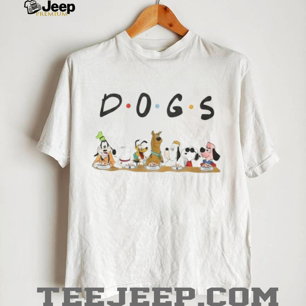 Dogs Famous Cartoon Characters Mashup Funny Friendship T Shirt