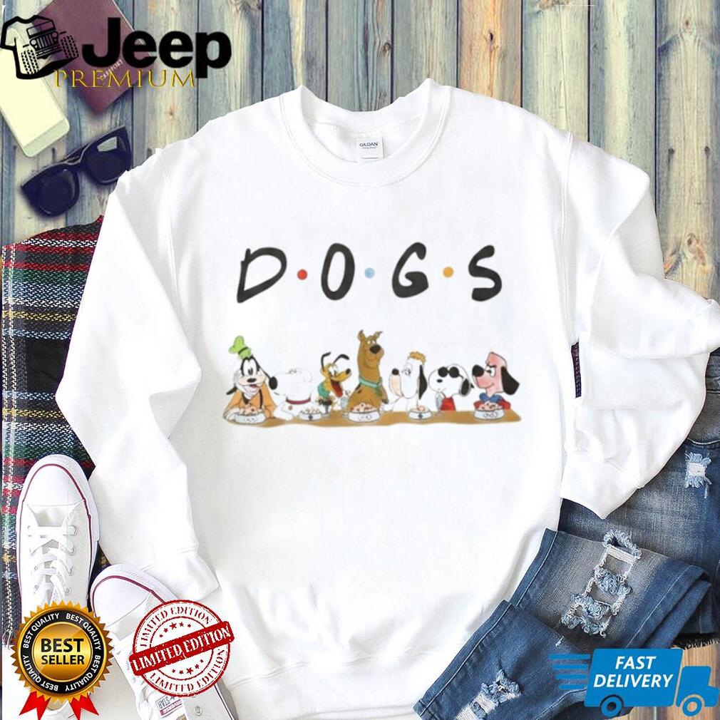 Dogs Famous Cartoon Characters Mashup Funny Friendship T Shirt