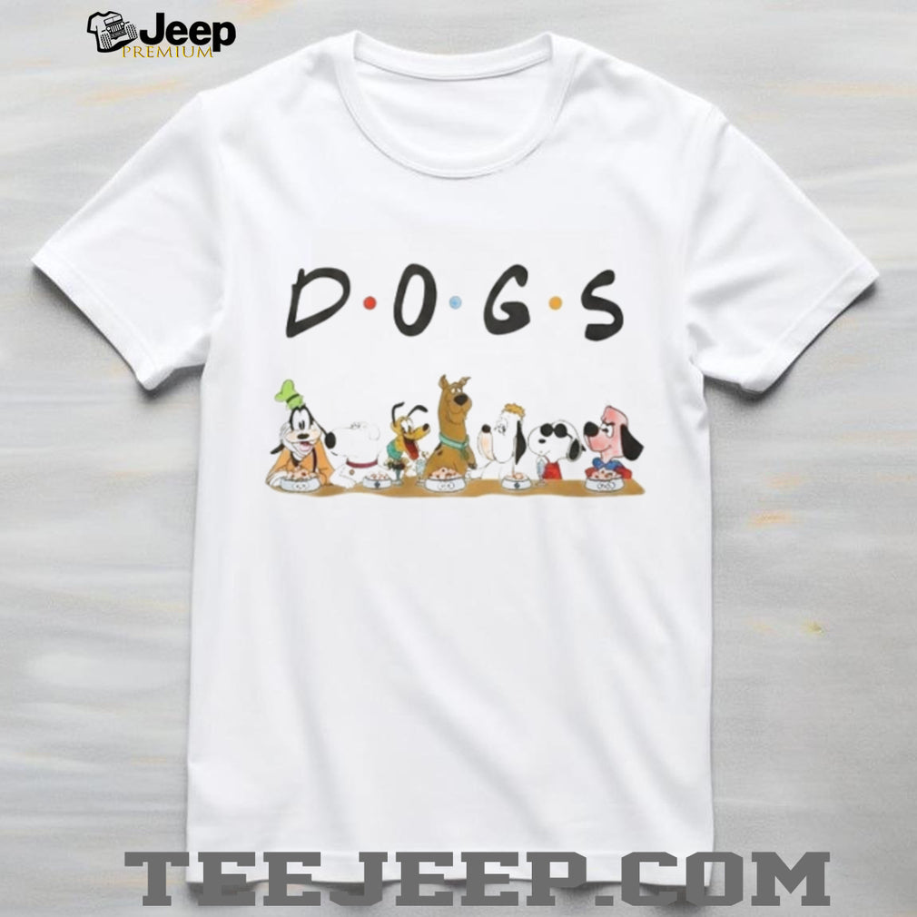 Dogs Famous Cartoon Characters Mashup Funny Friendship T Shirt