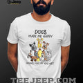 Dogs Make Me Happy Humans Make My Head Hurt Funny Cartoon Dog Lover T Shirt
